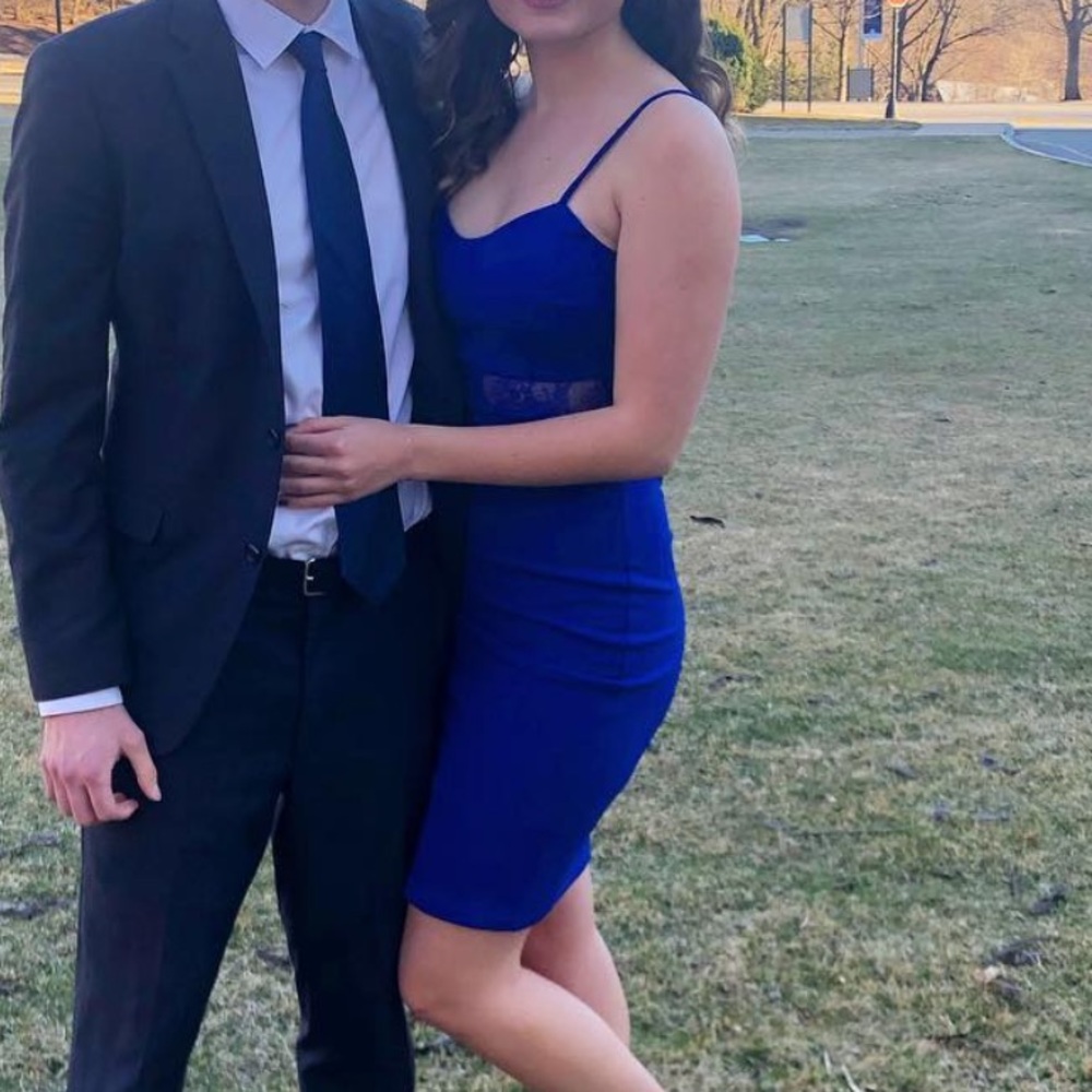 Blue midi dress from lulus size S